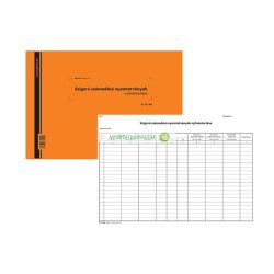   B.15-46 Szigorú számadású nyomtatványok nyilvántartása 25 lapos tömb A/4 fekvő