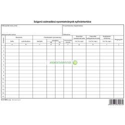   B.15-46/K Szigorú számadású nyomtatványok nyilvántartása A/4 fekvő karton