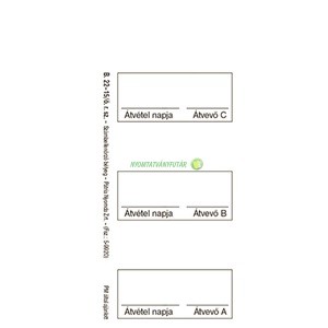 B.22-15/O Számlaellenörző bélyeg 50 lapos tömb öntapadó 48x100 mm