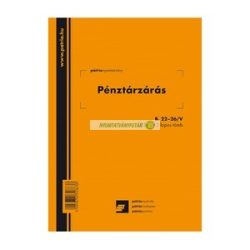 B.22-26/V Pénztárzárás 25x2+2 lapos tömb A/5 álló
