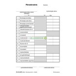 B.22-26/V Pénztárzárás 25x2+2 lapos tömb A/5 álló