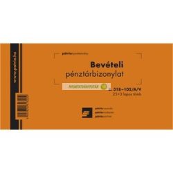   B.318-102/A/V Bevételi pénztárbizonylat 25x3 lapos tömb 203x102 mm