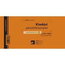   B.318-103/V Kiadási pénztárbizonylat 25x2 lapos tömb 203x102 mm