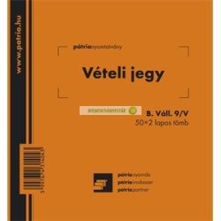 B.VÁLL.9/V Vételi jegy 50x2 lapos tömb 140x140 mm