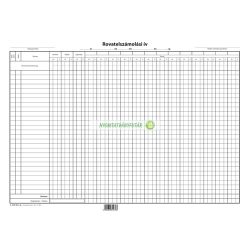 C.318-36 Rovatelszámolási ív 2 lapos garn.