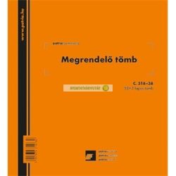 C.318-38 Megrendelő könyv 50x3 lapos tömb 185x203 mm
