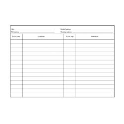   C.3304-33 Fogszabályozási törzslap betétlap szabadlap A/5 fekvő