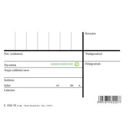 C.3321-75 Röntgen tüdőkataszter tasak 160x120 mm