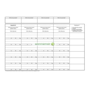 C.3334-19 Kimutatás oktatási intézményben tanulók védőoltásairól 50 lapos füzet 295x203 mm