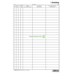 C.3341-31/II II.sz.betétlap szabadlap A/4 álló