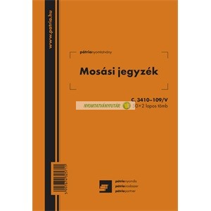 C.3410-109/V Mosási jegyzék 50x2 lapos tömb A/5 álló