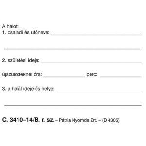 C.3410-14/B Lábcédula fóliázott 95x70 mm