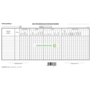 C.3410-23 Napi étrend szabadlap 275x145 mm