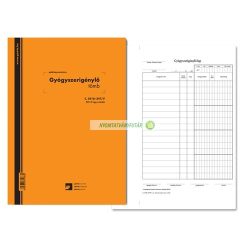   C.3410-347/V Gyógyszerigénylés 50x3 lapos tömb A/4 álló