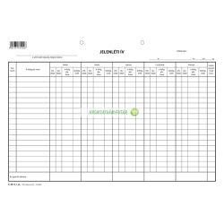 C.60-5 Jelenleti ív 5 napos szabadlap A/4 fekvő