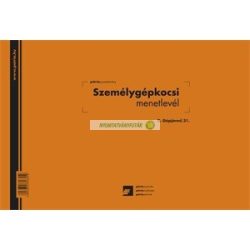   D.GJ.31 Személygépkocsi menetlevél 100 lapos tömb A/4 fekvő