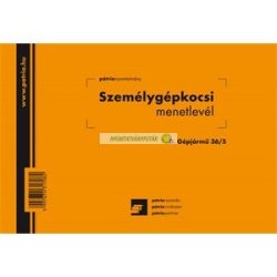   D.GJ.36/5 Személygépkocsi menetlevél 100 lapos tömb A/5 fekvő