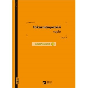 D.MG.3-10/V Takarmányozási napló 50x2 lapos tömb A/3 álló