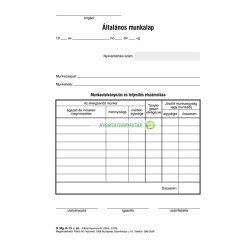 D.MG.6-13 Általános munkalap A/4 fekvő