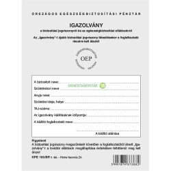   KPE 160/A Igazolvány a biztosítotti jogviszonyról és az egészségügyi ellátásokról (TB Kiskönyv)