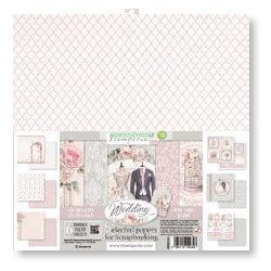Kétoldalas papír, 30,5 x 30,5 cm 6 db/cs - Esküvő