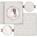 Kétoldalas papír, 30,5 x 30,5 cm 6 db/cs - Esküvő