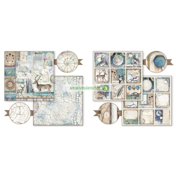 Kétoldalas papír, 30,5 x 30,5 cm 10 db/cs - Kozmosz