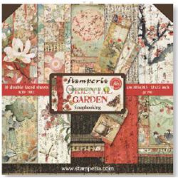 Kétoldalas papír, 30,5 x 30,5 cm 10 db/cs - Keleties kert