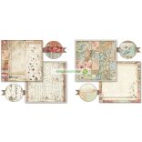 Kétoldalas papír, 30,5 x 30,5 cm 10 db/cs - Keleties kert