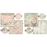 Kétoldalas papír, 30,5 x 30,5 cm 10 db/cs - House of Roses