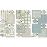 Kétoldalas papír, 20,3x20,3 cm 10 db/cs - Atulejos de sueno