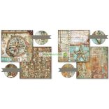 Kétoldalas papír, 20,3 x 20,3 cm 10 db/cs - Tengeri világ