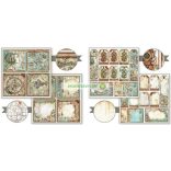 Kétoldalas papír, 20,3 x 20,3 cm 10 db/cs - Tengeri világ