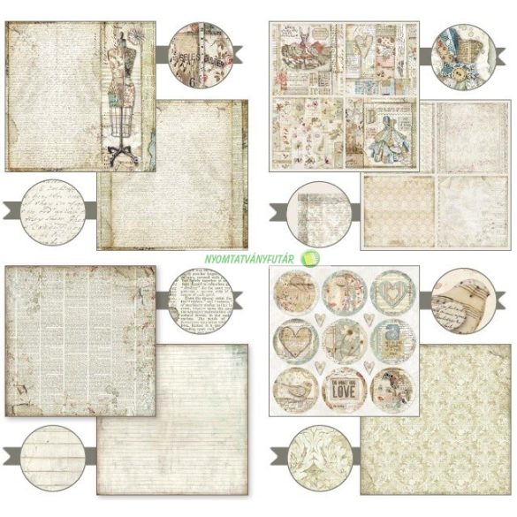 Kétoldalas papír, 30,5 x 30,5 cm 22 db/cs - Képzelet