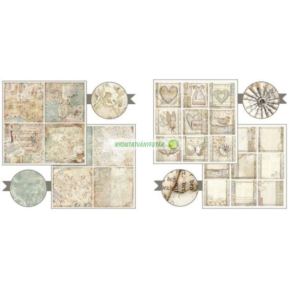 Kétoldalas papír, 30,5 x 30,5 cm 22 db/cs - Képzelet