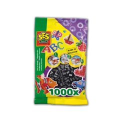 Vasalható gyöngy 1000 db - fekete, SES