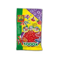 Vasalható gyöngy 1000 db - piros, SES
