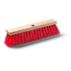   Utcai seprű, hullámos piros Elaston szál, fa test, Sculler Eh'klar "Mopster W"