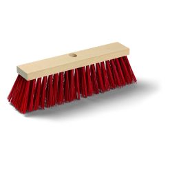 Utcai seprű, hullámos piros Elaston szál, fa test, Sculler Eh'klar "Mopster W"