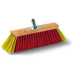 Utcai seprű, hullámos piros Elaston szál, fa test, Sculler Eh'klar "Mopster W"