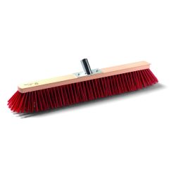 Utcai seprű, hullámos piros Elaston szál, fa test, Sculler Eh'klar "Mopster W"