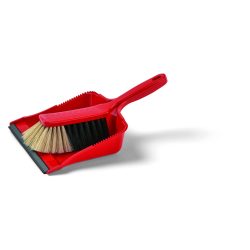 Utcai seprű, hullámos piros Elaston szál, fa test, Sculler Eh'klar "Mopster W"