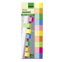  Jelölőcímke, papír, 10x50 lap, 15x50 mm, SIGEL "Multicolor"