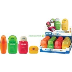   Hegyező, egylyukú, tartályos, radírral, Milan "Capsule Fluo"