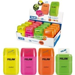   Hegyező, kétlyukú, tartályos, radírral, Milan "Compact FL"