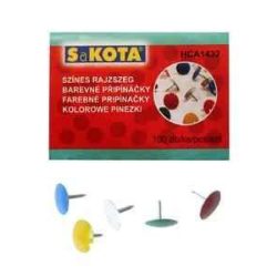 Színes rajzszeg 8 mm, 100 db/doboz, Sakota