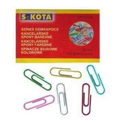 Színes gémkapocs 28 mm, 100 db/doboz, Sakota